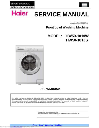 Haier Washer Service Manual 59