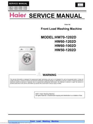 Haier Washer Service Manual 60