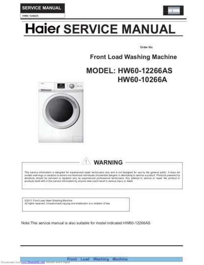 Haier Washer Service Manual 61