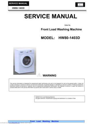Haier Washer Service Manual 65