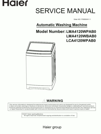 Haier Washer Service Manual 77