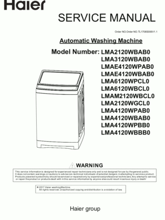 Haier Washer Service Manual 79