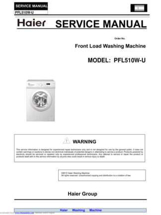 Haier Washer Service Manual 80