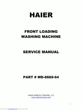 Haier Washer Service Manual 83