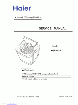 Haier Washer Service Manual 85