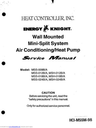 Heat Controller Air Conditioner Service Manual 08