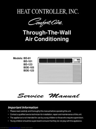 Heat Controller Air Conditioner Service Manual 10