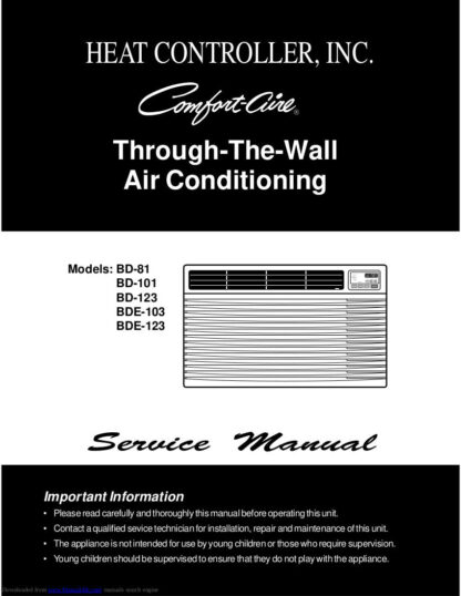 Heat Controller Air Conditioner Service Manual 10