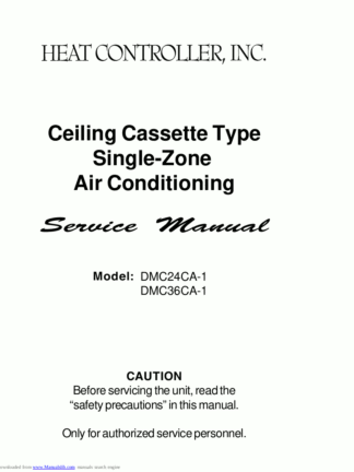 Heat Controller Air Conditioner Service Manual 12