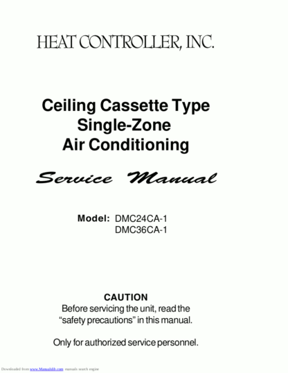 Heat Controller Air Conditioner Service Manual 12