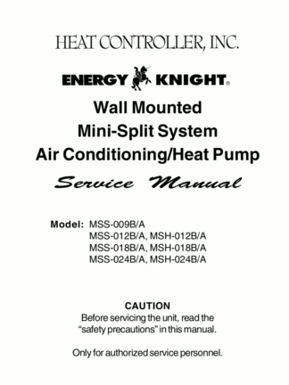 Heat Controller Heat Pump Service Manual 01