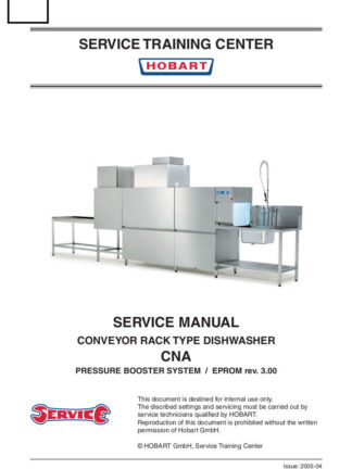 Hobart Dishwasher Service Manual 01