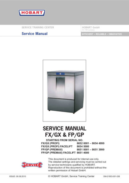 Hobart Dishwasher Service Manual 04