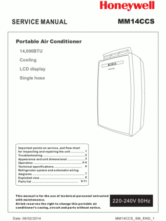 Honeywell Air Conditioner Service Manual 01