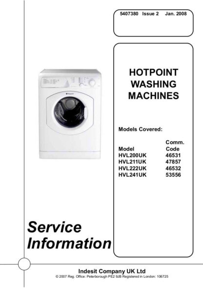Hotpoint Washer Service Manual 06