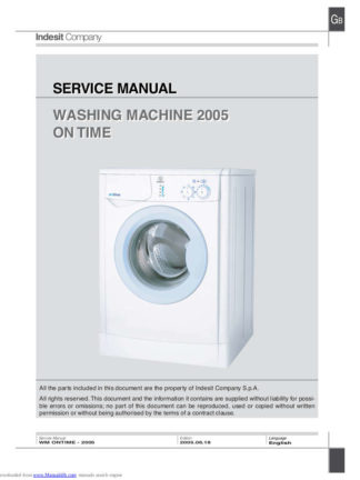 Indesit Washer Service Manual 12