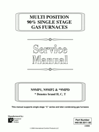 International Comfort Products Furnace Service Manual 01