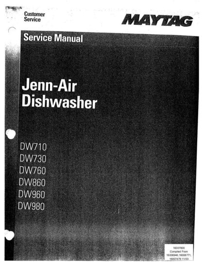 Jenn-Air Dishwasher Service Manual 03
