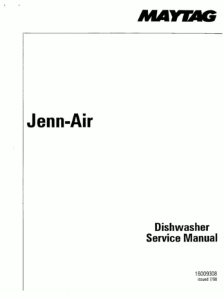 Jenn-Air Dishwasher Service Manual 04