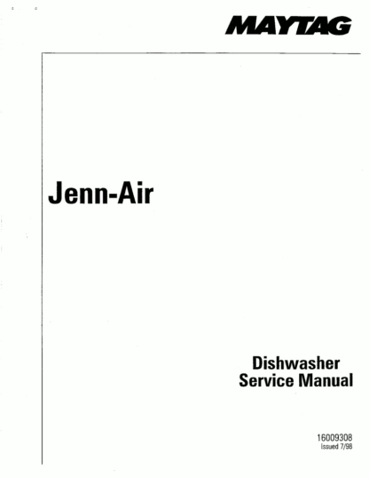 Jenn-Air Dishwasher Service Manual 04
