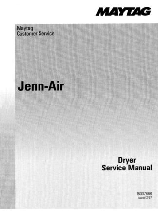 Jenn-Air Dryer Service Manual 01