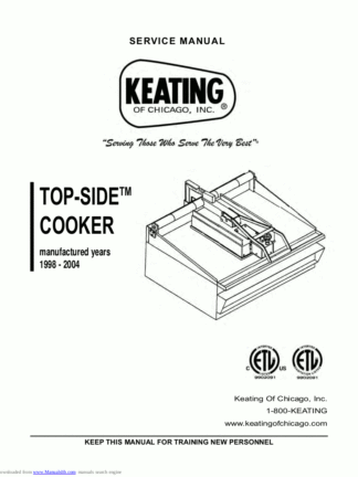Keating Food Warmer Service Manual 04