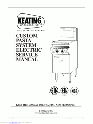 Keating Food Warmer Service Manual 09