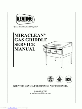Keating Food Warmer Service Manual 11