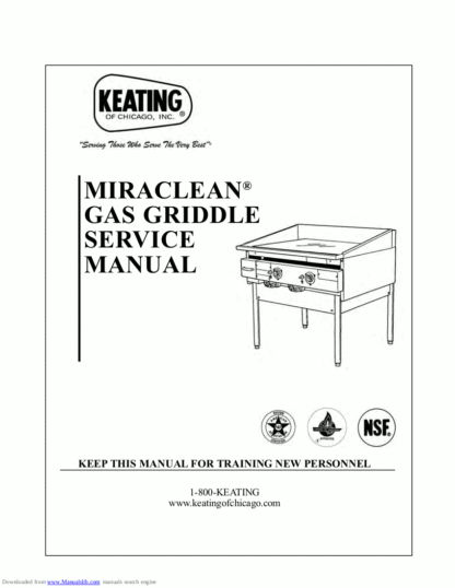 Keating Food Warmer Service Manual 11