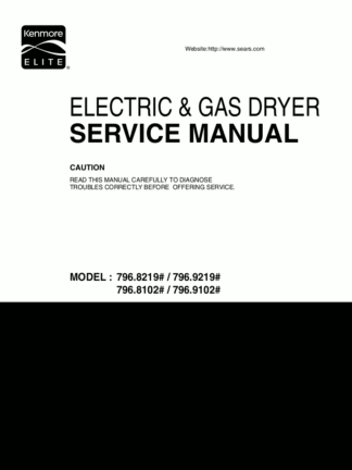 Kenmore Dryer Service Manual 03