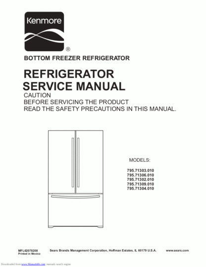 Kenmore Refrigerator Service Manual 16