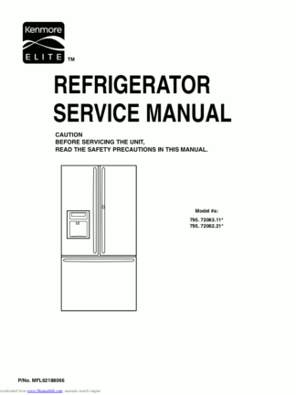 Kenmore Refrigerator Service Manual 17