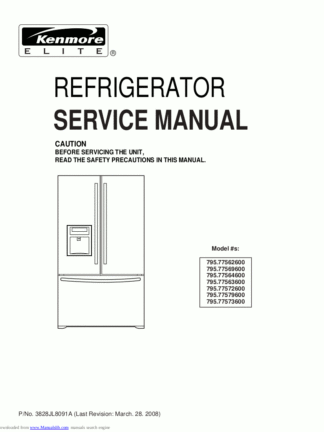 Kenmore Refrigerator Service Manual 18