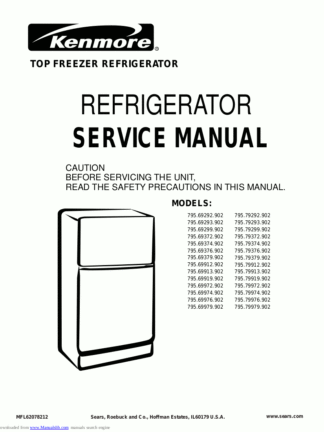 Kenmore Refrigerator Service Manual 20