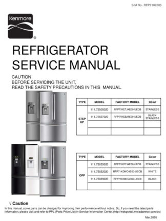 Kenmore Refrigerator Service Manual 21