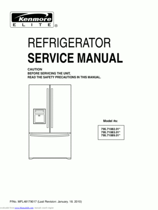 Kenmore Refrigerator Service Manual 23