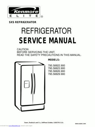 Kenmore Refrigerator Service Manual 27