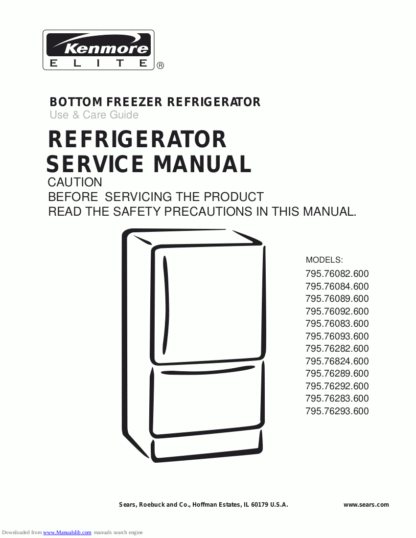 Kenmore Refrigerator Service Manual 30