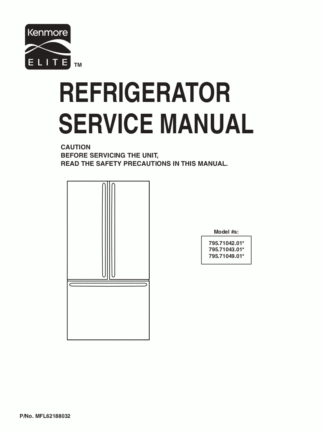 Kenmore Refrigerator Service Manual 33