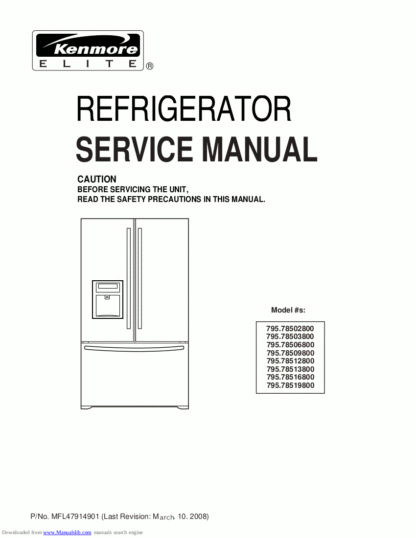 Kenmore Refrigerator Service Manual 36