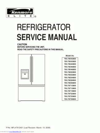 Kenmore Refrigerator Service Manual 37