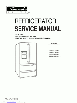 Kenmore Refrigerator Service Manual 43