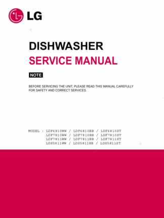 LG Dishwasher Service Manual 01