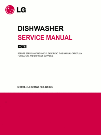 LG Dishwasher Service Manual 10