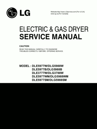 LG Dryer Service Manual 01