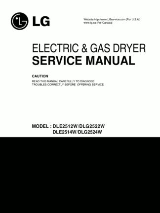 LG Dryer Service Manual 02