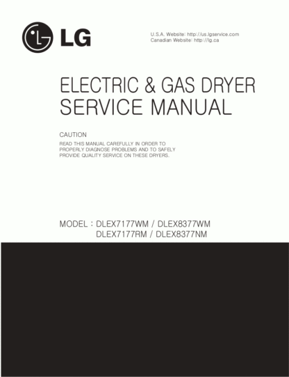 LG Dryer Service Manual 03