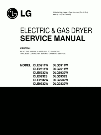LG Dryer Service Manual 05