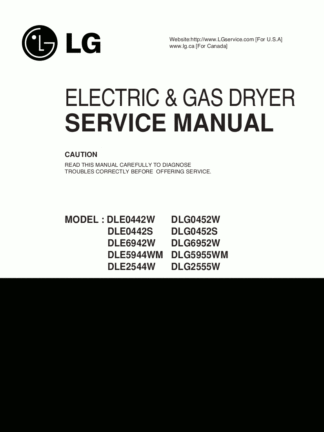 LG Dryer Service Manual 06