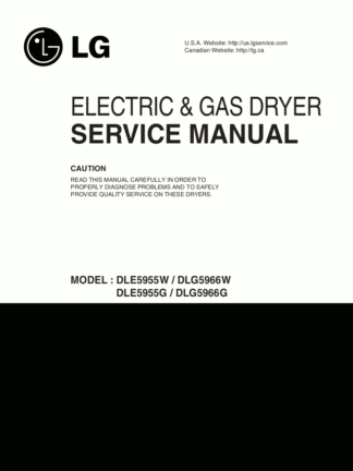 LG Dryer Service Manual 09